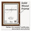 Solid Oak Hardwood Frame, 8.5 X 11, Walnut Finish