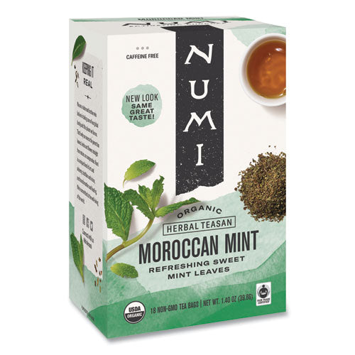 Organic Teas And Teasans, 1.4 Oz, Moroccan Mint, 18/box