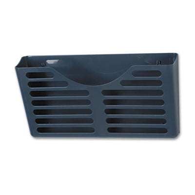 Verticalmate Cubicle Wall File Pocket, 3 Sections, Letter Size, 13.5" X 6" X 28", Charcoal, 3/pack