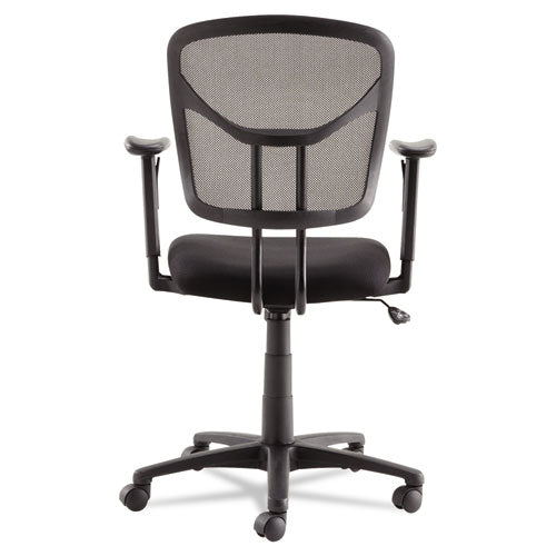 Swivel/tilt Mesh Task Chair With Adjustable Arms, Supports Up To 250 Lb, 17.72" To 22.24" Seat Height, Black