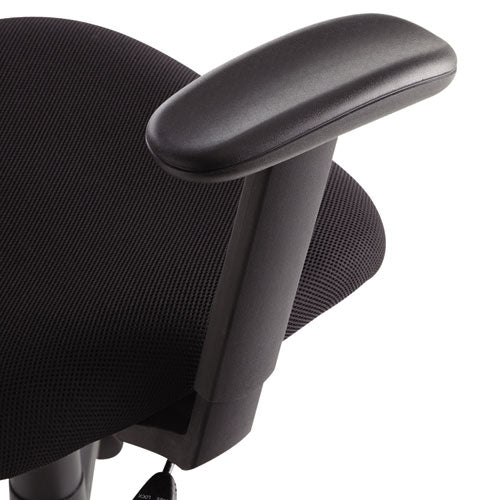 Swivel/tilt Mesh Task Chair With Adjustable Arms, Supports Up To 250 Lb, 17.72" To 22.24" Seat Height, Black