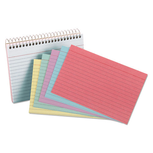 Spiral Index Cards, Ruled, 4 X 6, White, 50/pack