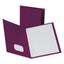 Twin-pocket Folders With 3 Fasteners, 0.5" Capacity, 11 X 8.5, Burgundy, 25/box