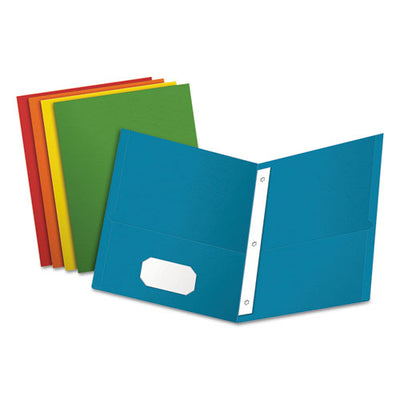 Twin-pocket Folders With 3 Fasteners, 0.5" Capacity, 11 X 8.5, Burgundy, 25/box
