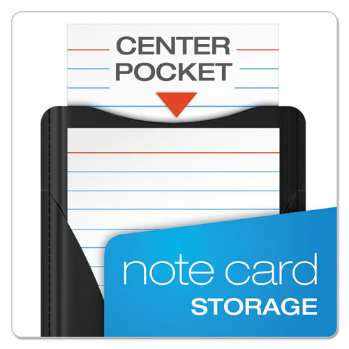 At Hand Note Card Case, Holds 25 3 X 5 Cards, 5.5 X 3.75 X 5.33, Poly, Black