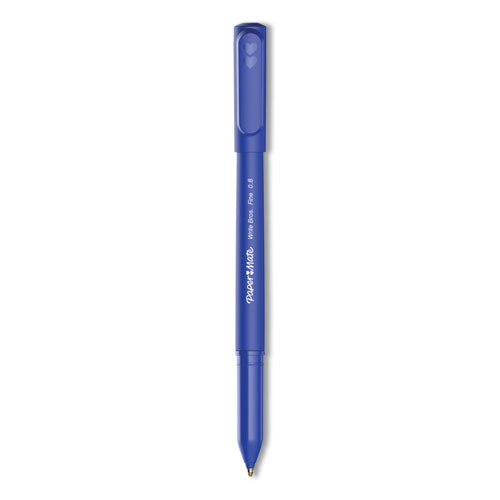 Write Bros. Ballpoint Pen, Stick, Fine 0.8 Mm, Black Ink, Black Barrel, Dozen