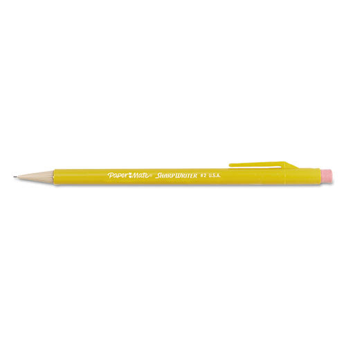 Sharpwriter Mechanical Pencil, 0.7 Mm, Hb (#2.5), Black Lead, Classic Yellow Barrel, Dozen