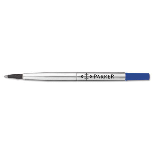Refill For Parker Roller Ball Pens, Medium Conical Tip, Blue Ink