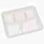 Foam School Trays, 6-compartment, 8.5 X 11.5 X 1.25, White, 500/carton