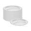 Placesetter Deluxe Laminated Foam Dinnerware, 3-compartment Plate, 8.88" Dia, White, 500/carton