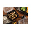 Earthchoice Vented Dual Color Microwavable Hinged Lid Container, 1-compartment, 28oz, 7.5x7.5x3, Black/clear, Plastic, 150/ct