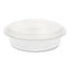 Newspring Versatainer Microwavable Containers, Round, 35 Oz, 8 X 8 X 2.5, White/clear, Plastic, 150/carton