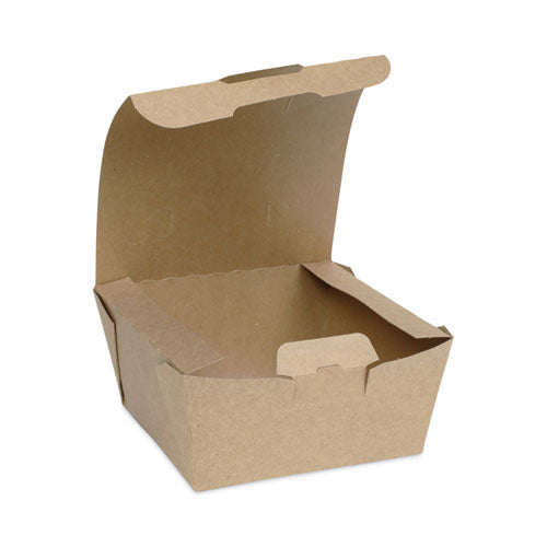 Earthchoice Tamper Evident Onebox Paper Box, 4.5 X 4.5 X 2.5, Kraft, 312/carton