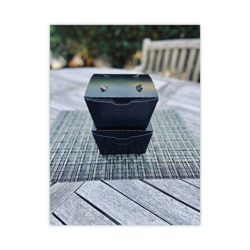 Earthchoice Onebox Paper Box, 46 Oz, 4.5 X 4.5 X 3.25, Black, 200/carton