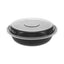 Earthchoice Versa2go Microwaveable Container, 22 Oz, 6.8 X 6.8 X 1.8, Black/clear, Plastic, 150/carton