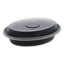Newspring Versatainer Microwavable Containers, Oval, 6 Oz, 5.7 X 4 X 1.1, Black/clear, Plastic, 150/carton