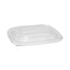 Earthchoice Recycled Pet Container Lid, For 24-32 Oz Container Bases, 7.38 X 7.38 X 0.82, Clear, Plastic, 300/carton
