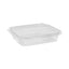 Earthchoice Tamper Evident Recycled Hinged Lid Deli Container, 16 Oz, 7.25 X 6.38 X 1, Clear, Plastic, 240/carton