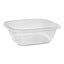 Earthchoice Square Recycled Bowl,4-compartment, 32 Oz, 6.13 X 6.13 X 2.61, Clear, Plastic, 360/carton