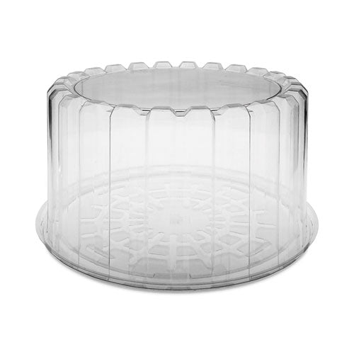 Plastic Cake Container, Deep 8" Cake Container, 9.25" Diameter X 5"h, Clear, 100/carton