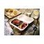 Earthchoice Smartlock Microwavable Mfpp Hinged Lid Container, 2-compartment, 9 X 6 X 3, White, Plastic, 270/carton