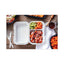 Earthchoice Smartlock Microwavable Mfpp Hinged Lid Container, 2-compartment, 9 X 6 X 3, White, Plastic, 270/carton