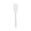 Fieldware Cutlery, Fork, Mediumweight, White, 1,000/carton