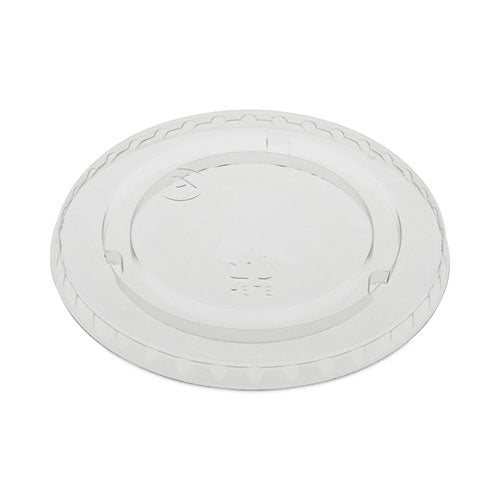 Earthchoice Strawless Rpet Lid, Flat Lid, Fits 9 Oz To 20 Oz "a" Cups, Clear 1,020/carton