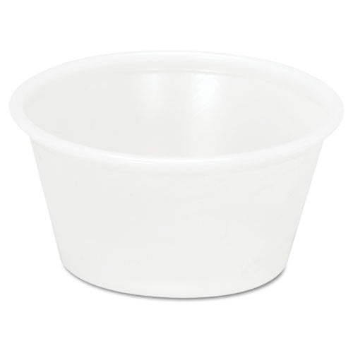 Plastic Portion Cup, 2 Oz, Black, 200/bag, 12 Bags/carton