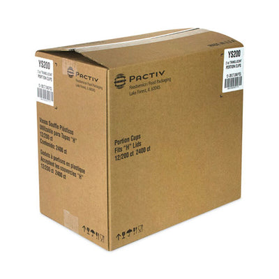 Plastic Portion Cup, 2 Oz, Translucent, 200/bag, 12 Bags/carton