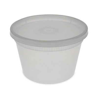 Newspring Delitainer Microwavable Container, 16 Oz, 2 X 2 X 2, Clear, Plastic, 240/carton