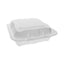 Vented Foam Hinged Lid Container, Dual Tab Lock, 8.42 X 8.15 X 3, White, 150/carton
