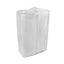 Vented Foam Hinged Lid Container, Dual Tab Lock, 8.42 X 8.15 X 3, White, 150/carton