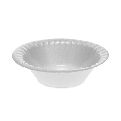 Placesetter Deluxe Laminated Foam Dinnerware, Bowl, 12 Oz, 6" Dia, White, 1,000/carton