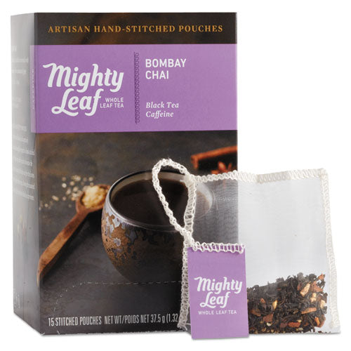 Whole Leaf Tea Pouches, Green Tea Tropical, 15/box