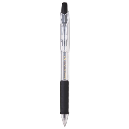 R.s.v.p. Rt Ballpoint Pen, Retractable, Medium 1 Mm, Black Ink, Clear Barrel, Dozen