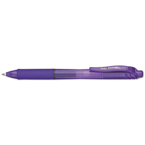 Energel-x Gel Pen, Retractable, Medium 0.7 Mm, Violet Ink, Violet Barrel, Dozen