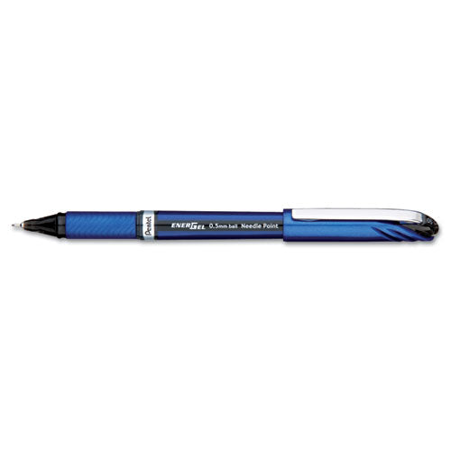 Energel Nv Gel Pen, Stick, Fine 0.5 Mm Needle Tip, Red Ink, Red Barrel, Dozen