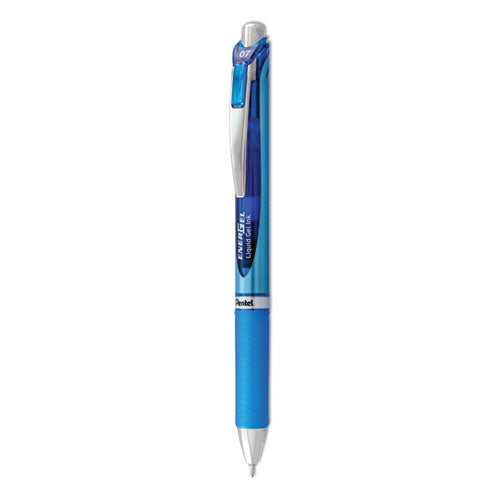 Energel Rtx Gel Pen, Retractable, Medium 0.7 Mm Needle Tip, Violet Ink, Violet/gray Barrel
