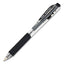 Wow! Gel Pen Bonus Pack, Retractable, Medium 0.7 Mm, Black Ink, Clear/black Barrel, 24/pack