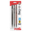 Sharp Mechanical Pencil, 0.5 Mm, Hb (#2.5), Black Lead, Assorted Barrel Colors, 3/pack
