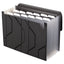 Sliding Cover Expanding File, 4" Expansion, 13 Sections, Cord/hook Closure, 1/6-cut Tabs, Letter Size, Black