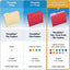 Colored File Folders, 1/3-cut Tabs: Assorted, Letter Size, Navy Blue/light Blue, 100/box