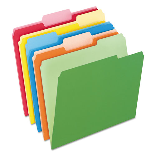 Colored File Folders, 1/3-cut Tabs: Assorted, Legal Size, Green/light Green, 100/box