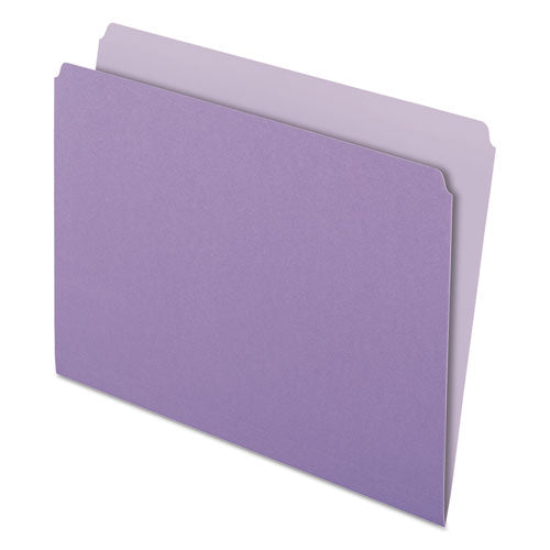 Colored File Folders, 1/3-cut Tabs: Assorted, Legal Size, Yellow/light Yellow, 100/box