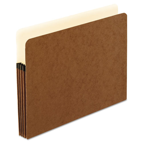 Smart Shield File Pocket, 5.25" Expansion, Legal Size, Red Fiber, 10/box