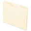 Manila Reinforced File Jackets, 2-ply Straight Tab, Letter Size, Manila, 50/box