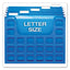 Desktop File With Hanging Folders, Letter Size, 6" Long, Blue