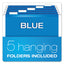 Desktop File With Hanging Folders, Letter Size, 6" Long, Blue