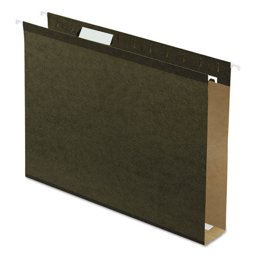 Extra Capacity Reinforced Hanging File Folders With Box Bottom, 2" Capacity, Legal Size, 1/5-cut Tabs, Blue, 25/box